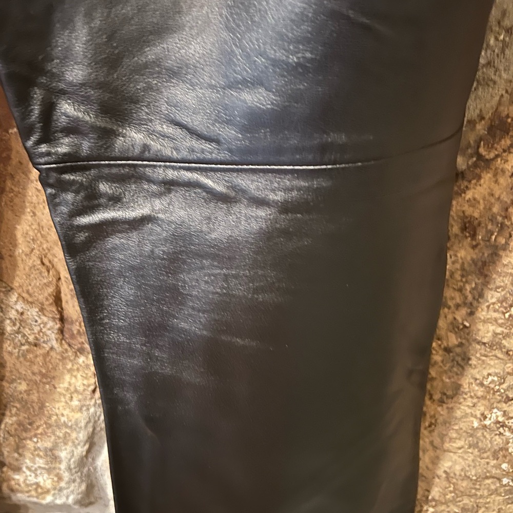 Authentic VTG Ralph Lauren Leather Jeans ~ Size 4 - Picture 6 of 6